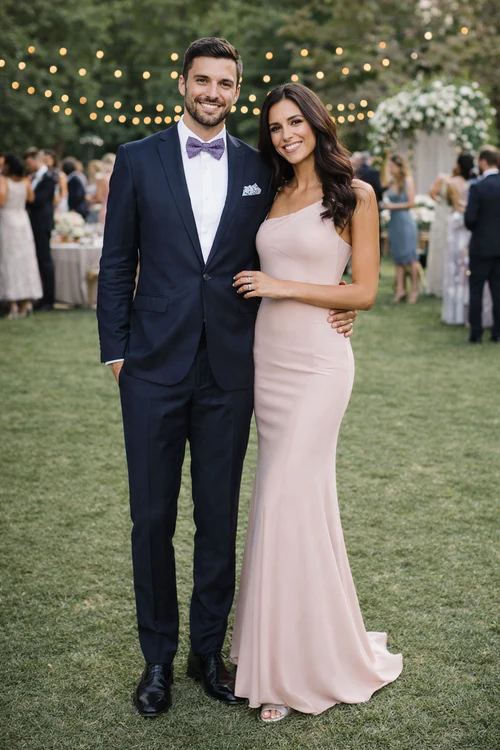 Rossiman Rossi Navy Blue Slim Fit Suit Peak Lapel Tailored Formalwear for Men - 58R