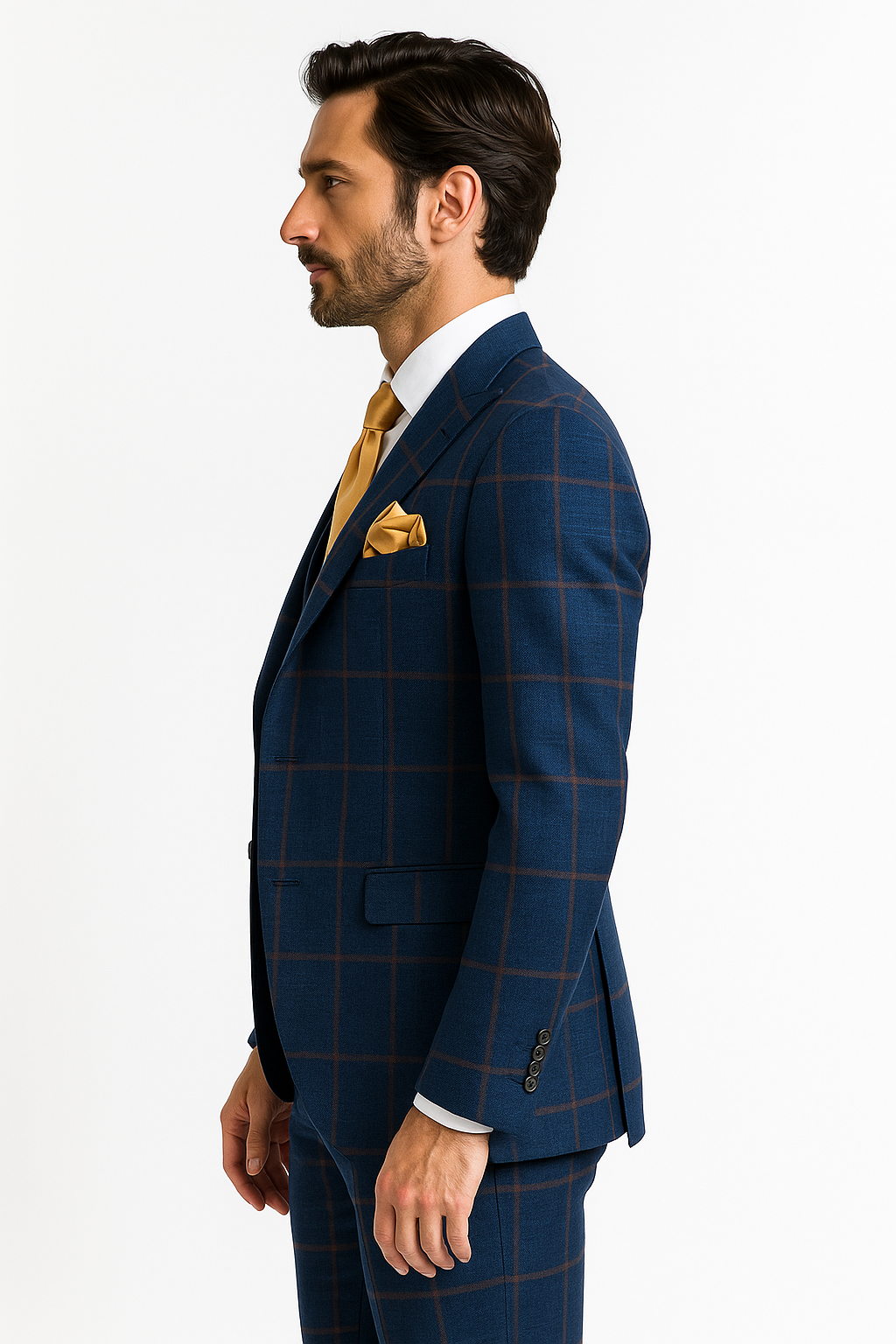 Rossi Man Max RM1840 Slim Fit 3-Piece Formal Suit for Men - 34R