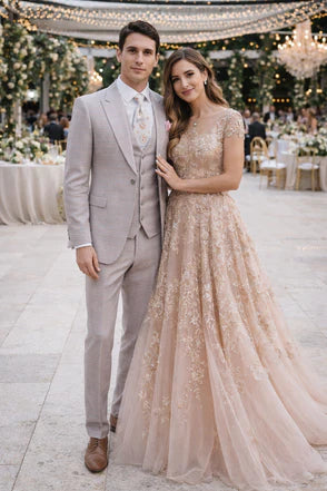 Rossiman Suits Brand - Plaid Textured Double breasted Style - Windowpane Pattern in Color Sharkskin Gray - Coat Size 38