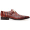 Marco Di Milano Rovigo Cognac Crocodile Monk-Strap Loafers 