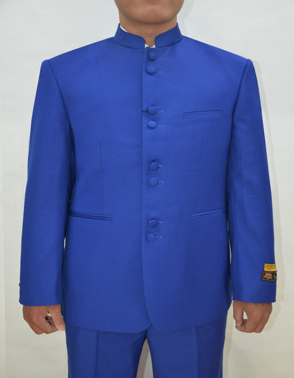 Royal Blue Groomsmen Suits - 8 Button Suit - Flat Front Pants Suit - Royal Blue