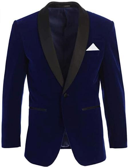 Royal Blue Groomsmen Suits - Mens Blue Suits - 38 Regular - 32 Waist