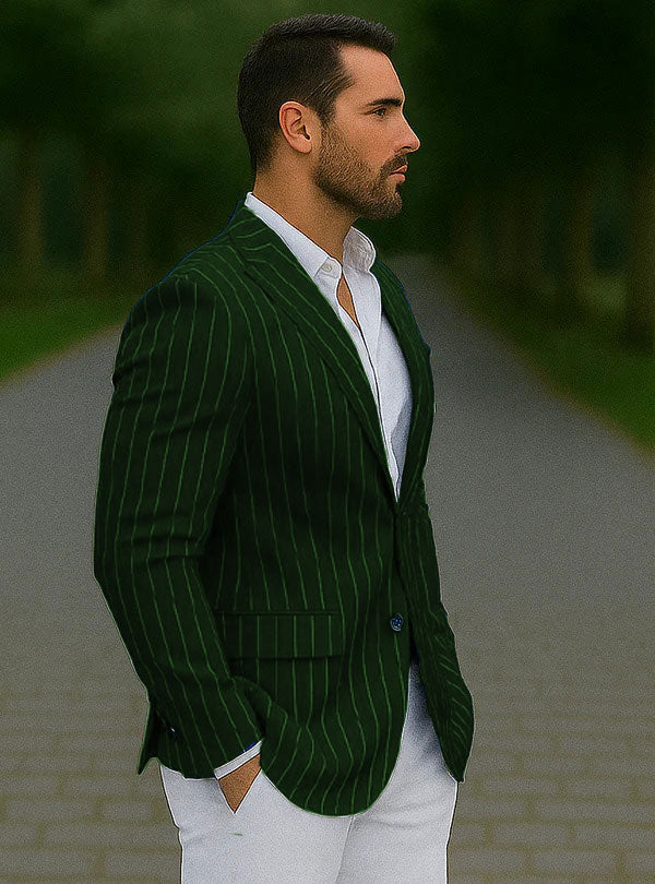 Pinstripe Blazer with Pants