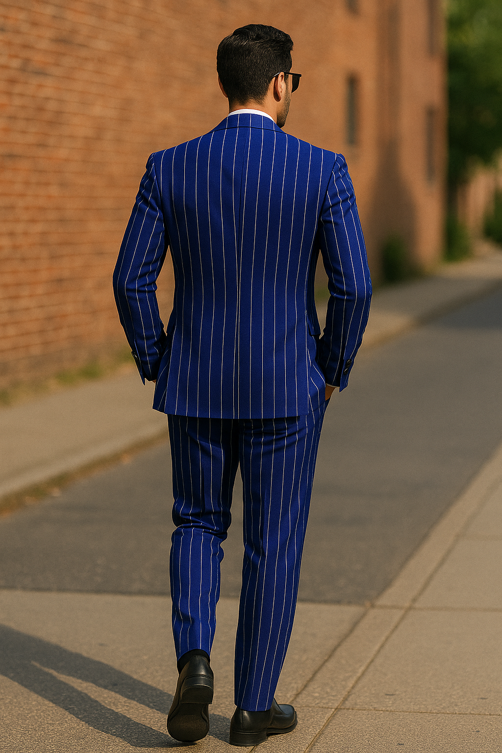 Royal Blue Pinstripe Suit - Gangster Suit - 1920's Suit - New Arrival - Coat Size 38