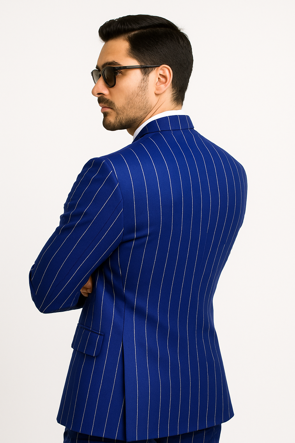 Royal Blue Pinstripe Suit - Gangster Suit - 1920's Suit - New Arrival - Coat Size 38