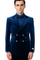 Velvet Suits - Double Breasted Suits - Slim Fit Suit Royal Blue