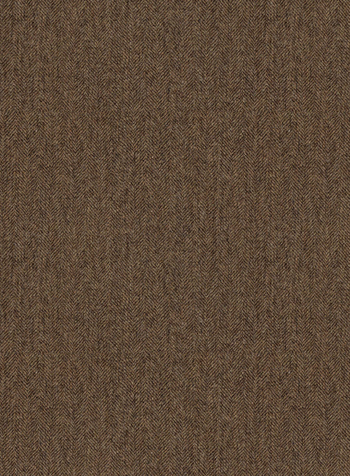 Rust Wool Tweed Suit Heritage Herringbone Design for Men