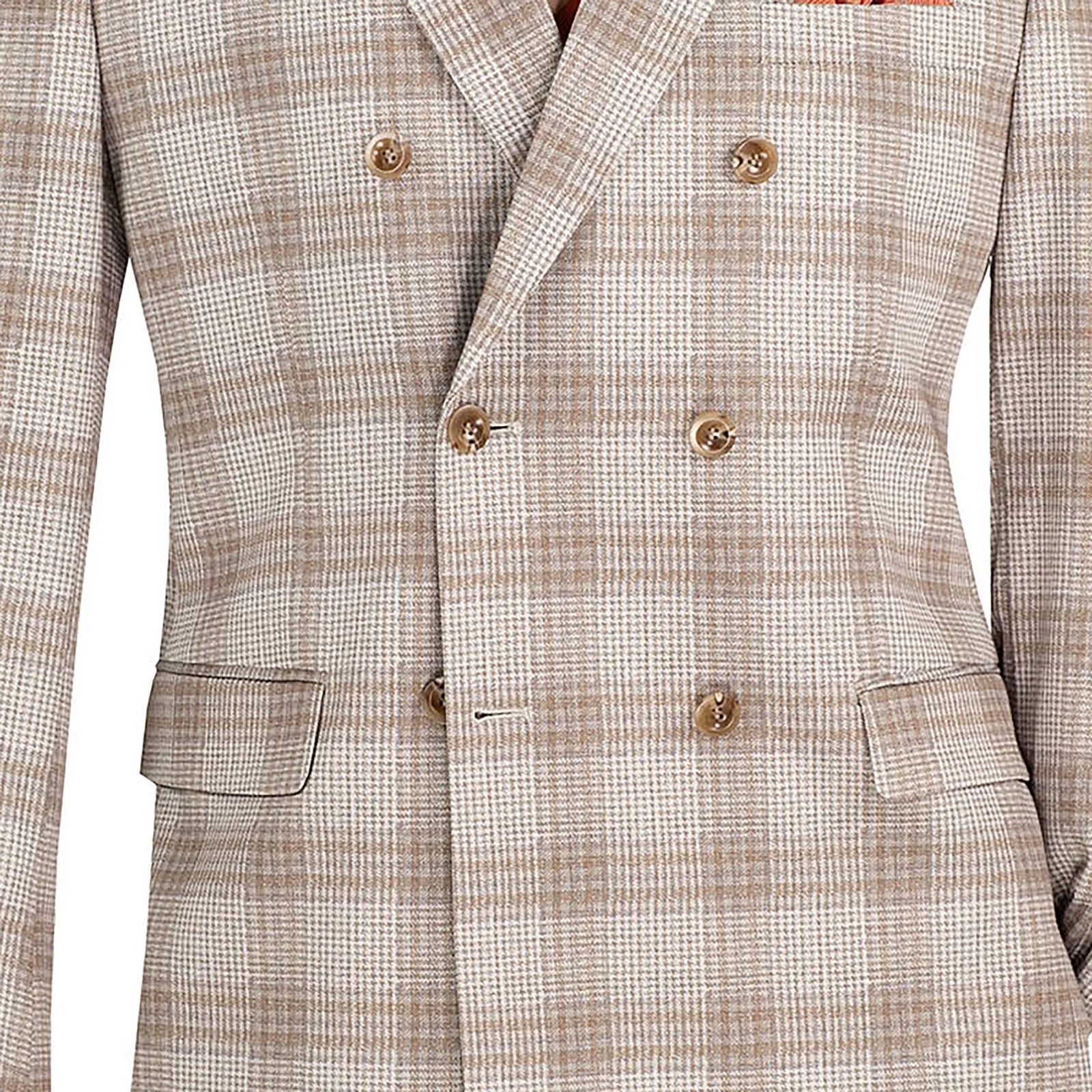 Men Regular-Fit Windowpane Blazer Jacket