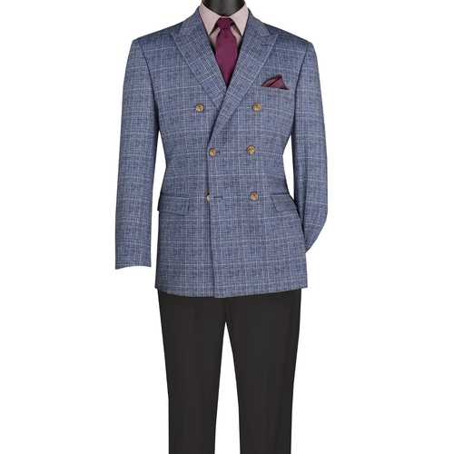 Men Regular-Fit Windowpane Blazer Jacket