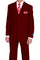 "Burgundy Classic Fit Poplin Suit for Men - 3 Button Style"