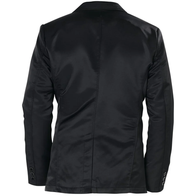 Black Denim Jacket - Western Cowboy Blazer Slim Fitted in Sheen Fabric