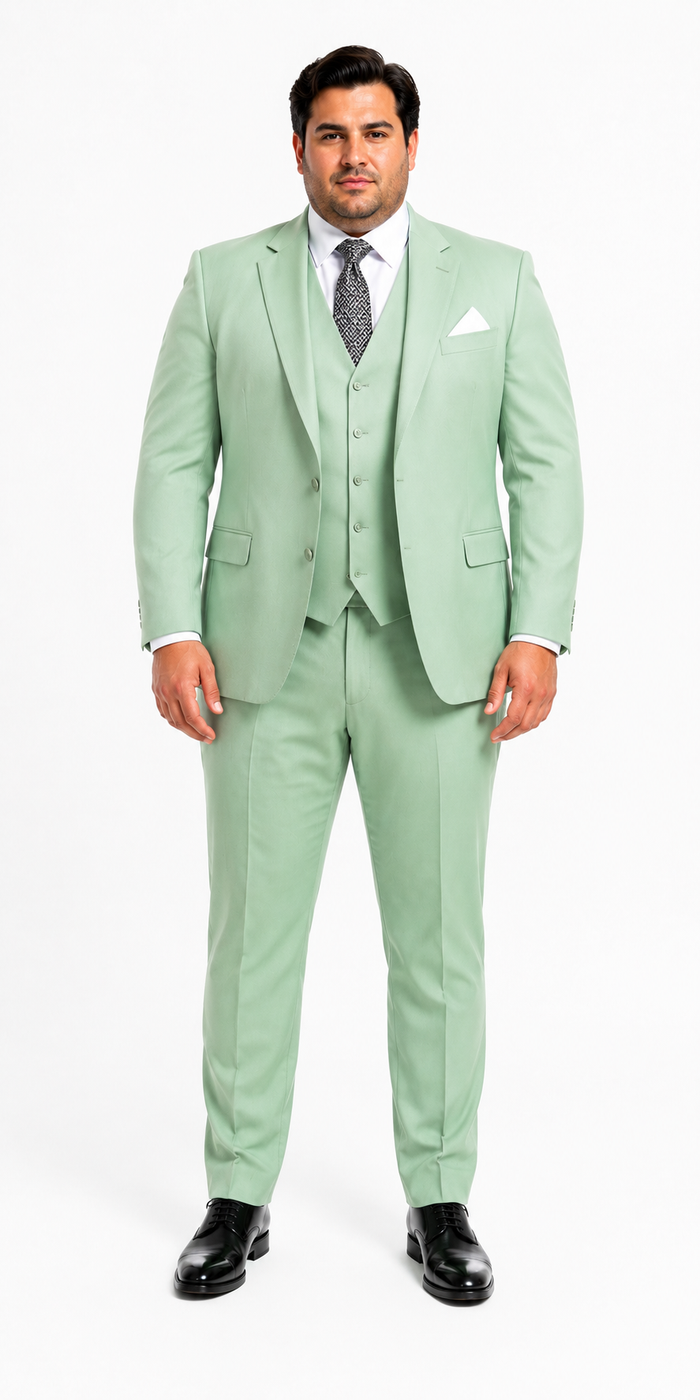 Modern Fit - Mint Green Groomsmen Suit - Modern Fit Suit
