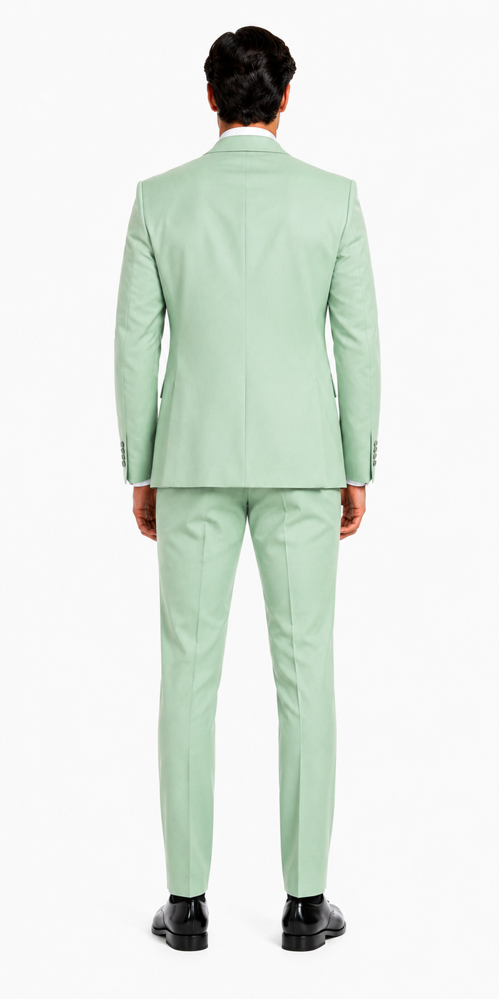 Modern Fit - Mint Green Groomsmen Suit - Modern Fit Suit