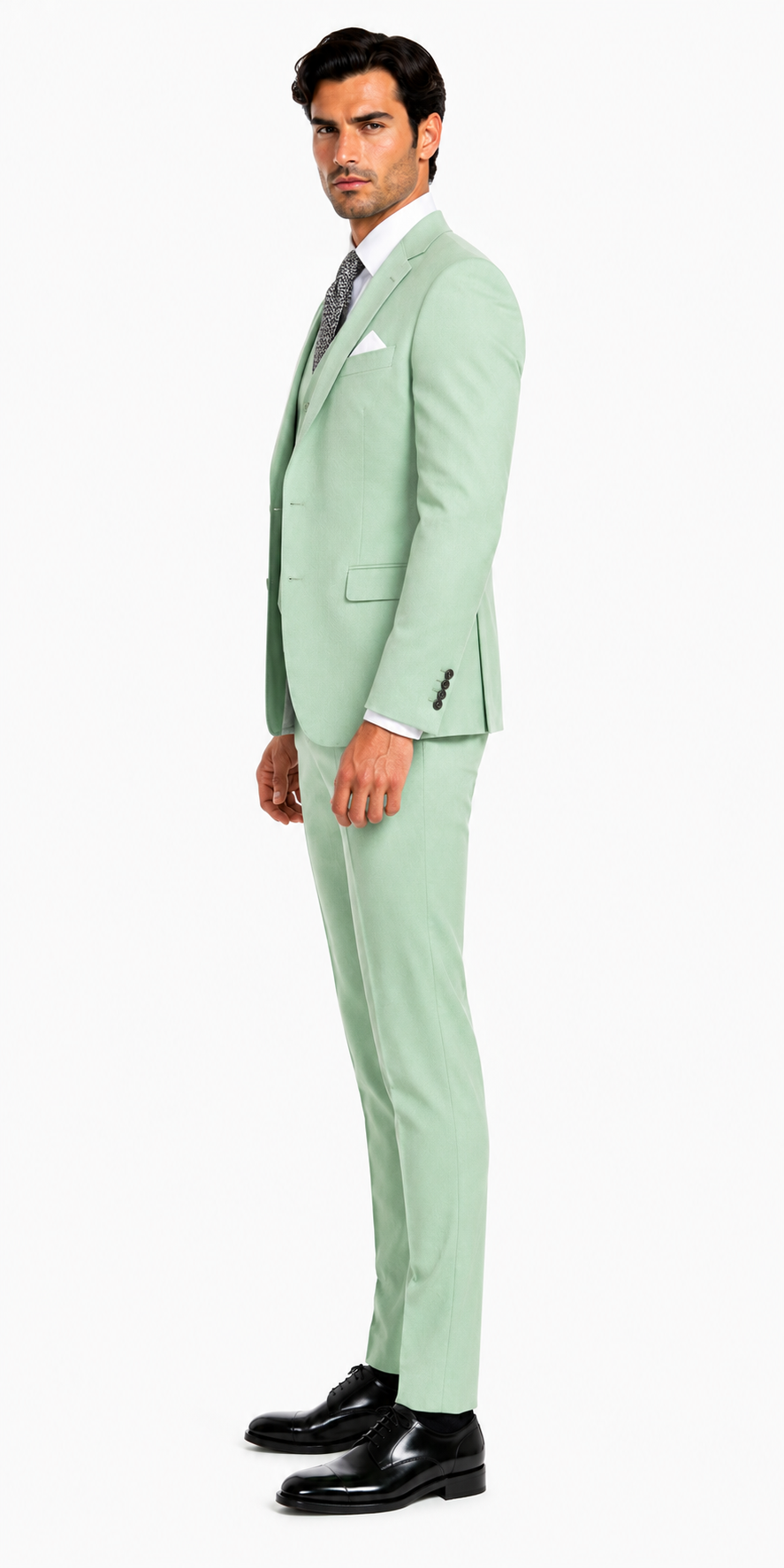Modern Fit - Mint Green Groomsmen Suit - Modern Fit Suit