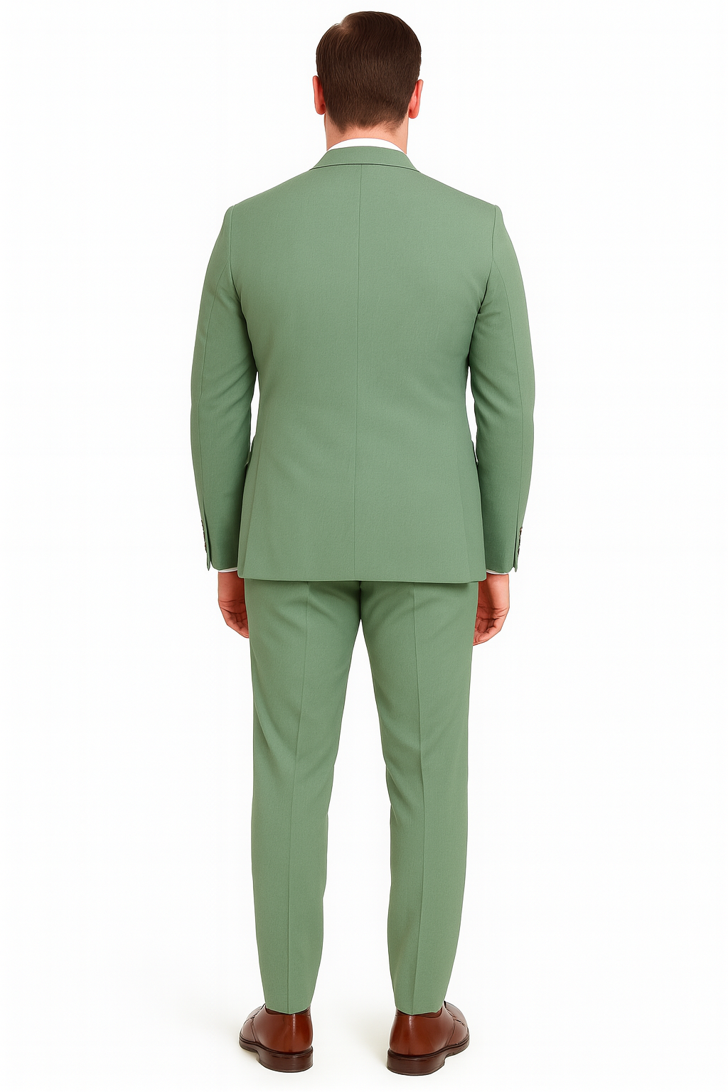 Sage Green Suits - Green Wedding Suit - Summer Suit-New Designer Collection - 38 Short Jacket+32 Waist Adjustable 28to34)(Height: 5 4 to5 7 )(Neck  15-16.5)S-M)