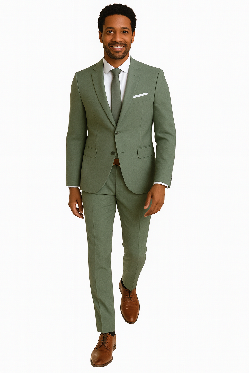 Sage Green Suits - Green Wedding Suit - Summer Suit-New Designer Collection - 38 Short Jacket+32 Waist Adjustable 28to34)(Height: 5 4 to5 7 )(Neck  15-16.5)S-M)