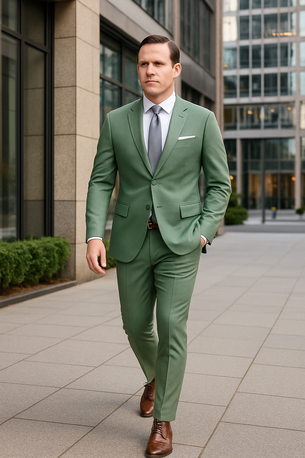 Sage Green Suits - Green Wedding Suit - Summer Suit-New Designer Collection - 38 Short Jacket+32 Waist Adjustable 28to34)(Height: 5 4 to5 7 )(Neck  15-16.5)S-M)