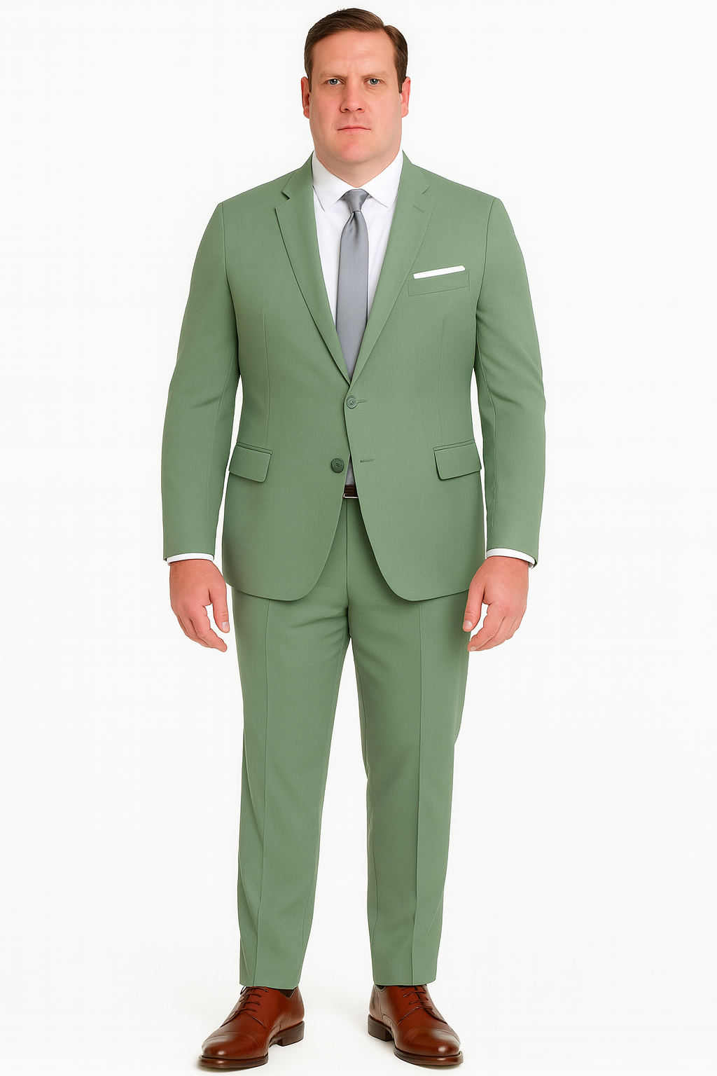 Sage Green Suits - Green Wedding Suit - Summer Suit-New Designer Collection - 38 Short Jacket+32 Waist Adjustable 28to34)(Height: 5 4 to5 7 )(Neck  15-16.5)S-M)