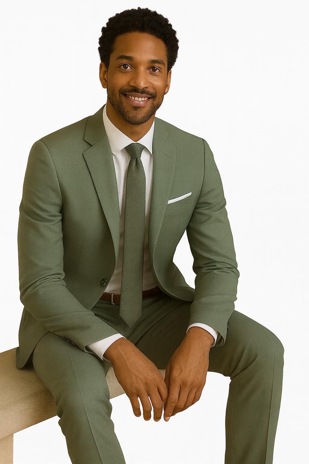 Sage Green Suits - Green Wedding Suit - Summer Suit-New Designer Collection - 38 Short Jacket+32 Waist Adjustable 28to34)(Height: 5 4 to5 7 )(Neck  15-16.5)S-M)