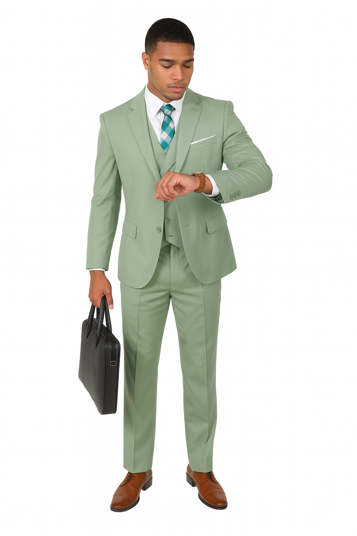 Sage Green Suits -  Light Green Suit - Summer Color Suit-New Designer Collection