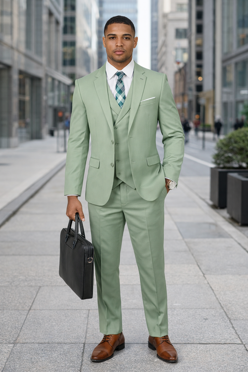 Sage Green Suits -  Light Green Suit - Summer Color Suit-New Designer Collection