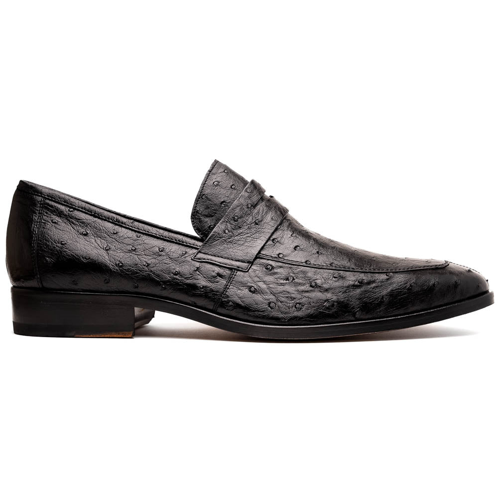 Marco Di Milano Salvatore Black Ostrich Penny Loafer - 8