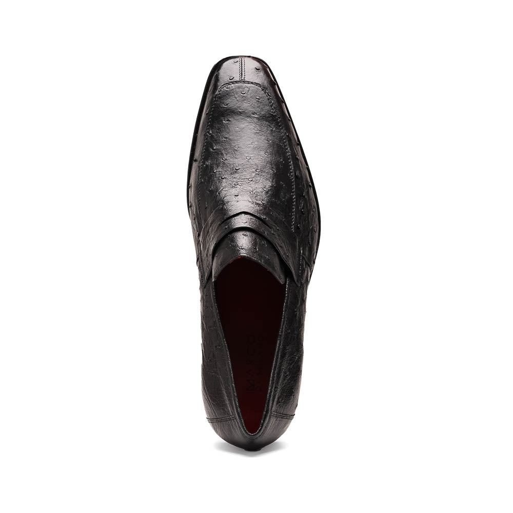 Marco Di Milano Salvatore Black Ostrich Penny Loafer - 8