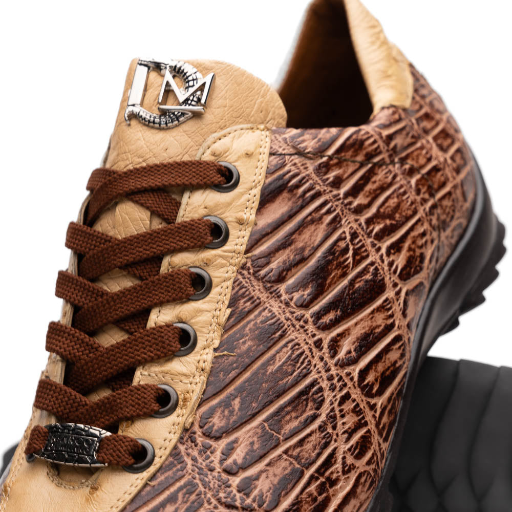 Marco Di Milano Saulo Orix Exotic Ostrich and Alligator Casual Sneakers - 8
