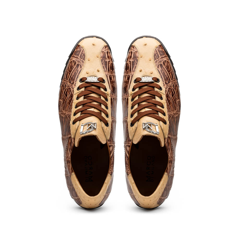Marco Di Milano Saulo Orix Exotic Ostrich and Alligator Casual Sneakers - 8