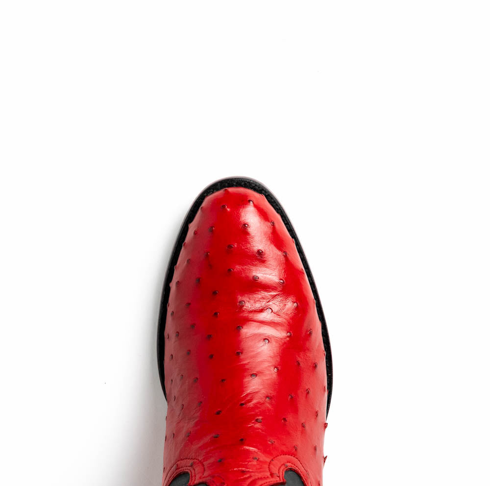 Marco Di Milano Savannah Red Ostrich Quill Round Toe Cowboy Boots - 7