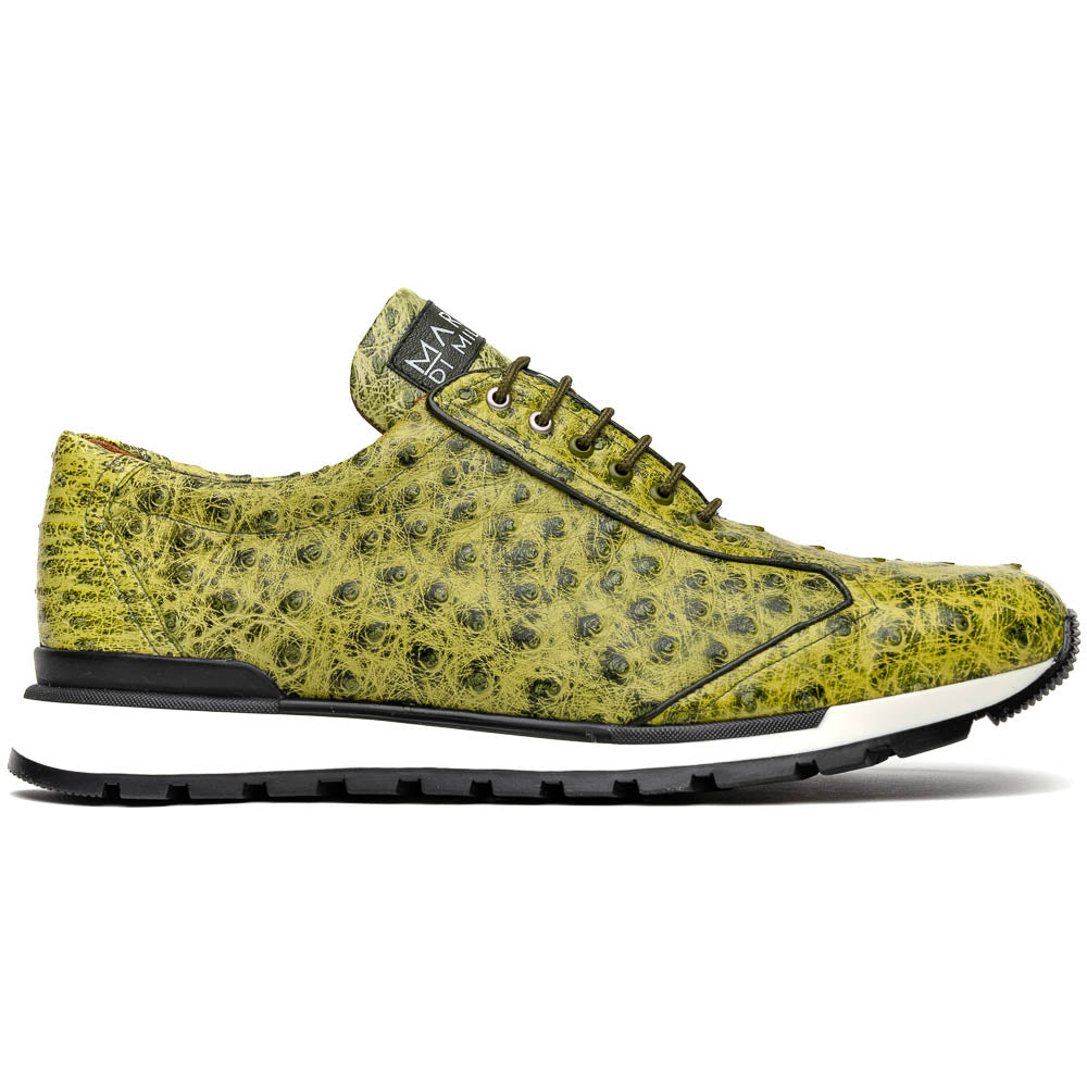Marco Di Milano Scanno Green Ostrich Quill Sneakers - 8