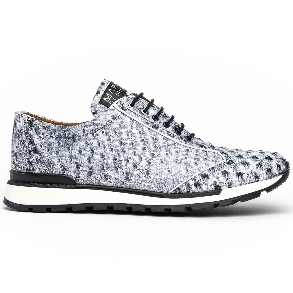 Marco Di Milano Scanno Antique Newspaper Ostrich Quill Sneakers - 8