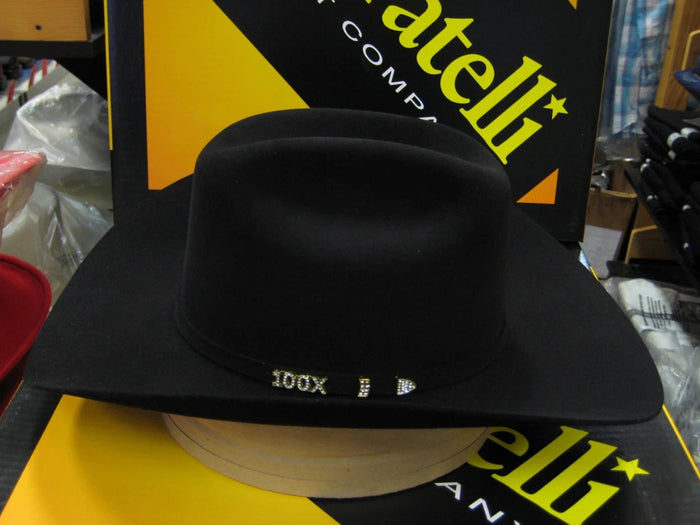 Serratelli 100X El Comandant Black 4" Brim Western Cowboy Hat All Sizes