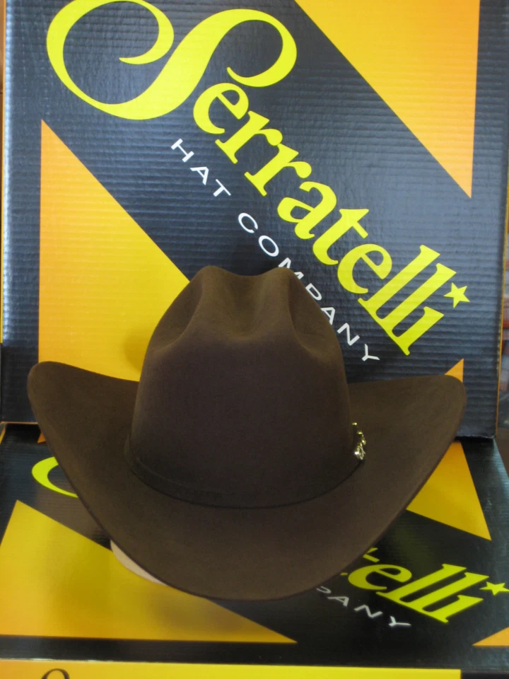 Serratelli 6X Amapola Chocolate 4" Brim Western Cowboy Hat All Sizes - 6 5/8