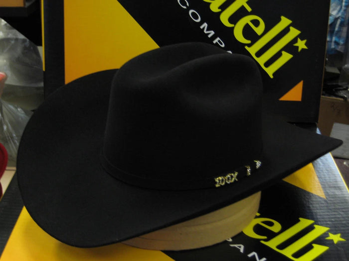 Serratelli 100X El Comandant Black 4" Brim Western Cowboy Hat All Sizes