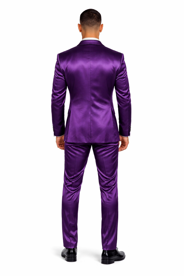 Slim- Fit - Shiny Purple Suit