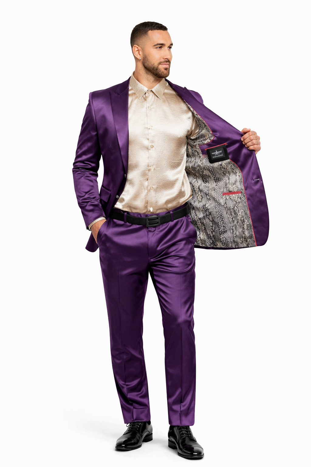 Slim- Fit - Shiny Purple Suit