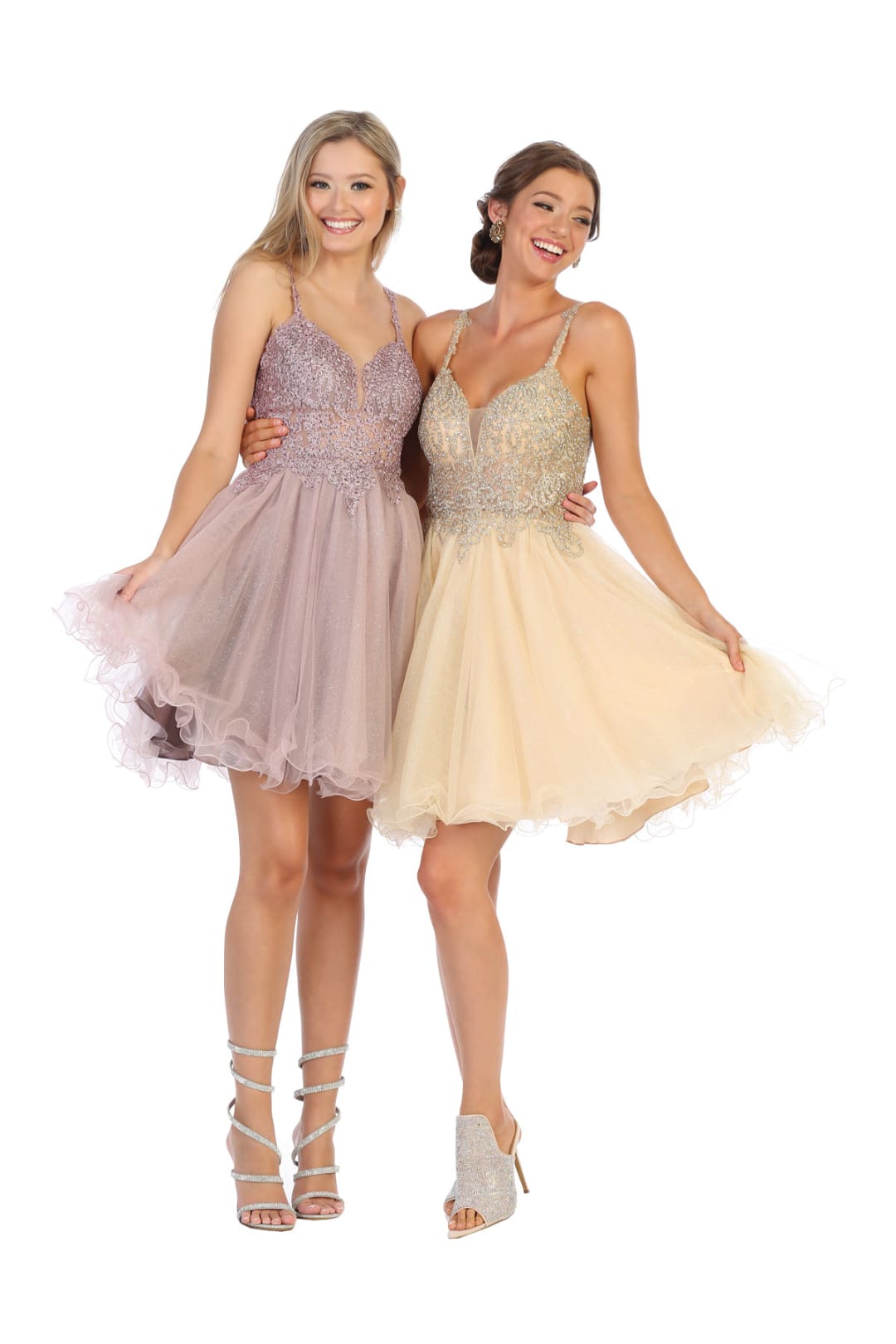 Quince Dama Dresses - Short Quinceanera Dresses in Color Mauve - 8