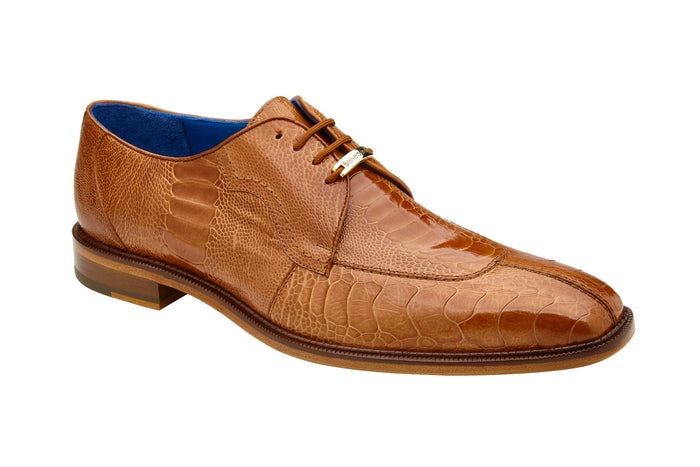 Belvedere Siena: Burned Amber Italian Leather Dress Shoe