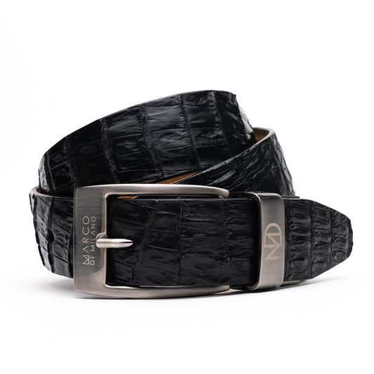Marco_Di_Milano Silvio Belt Black Leather Loafer