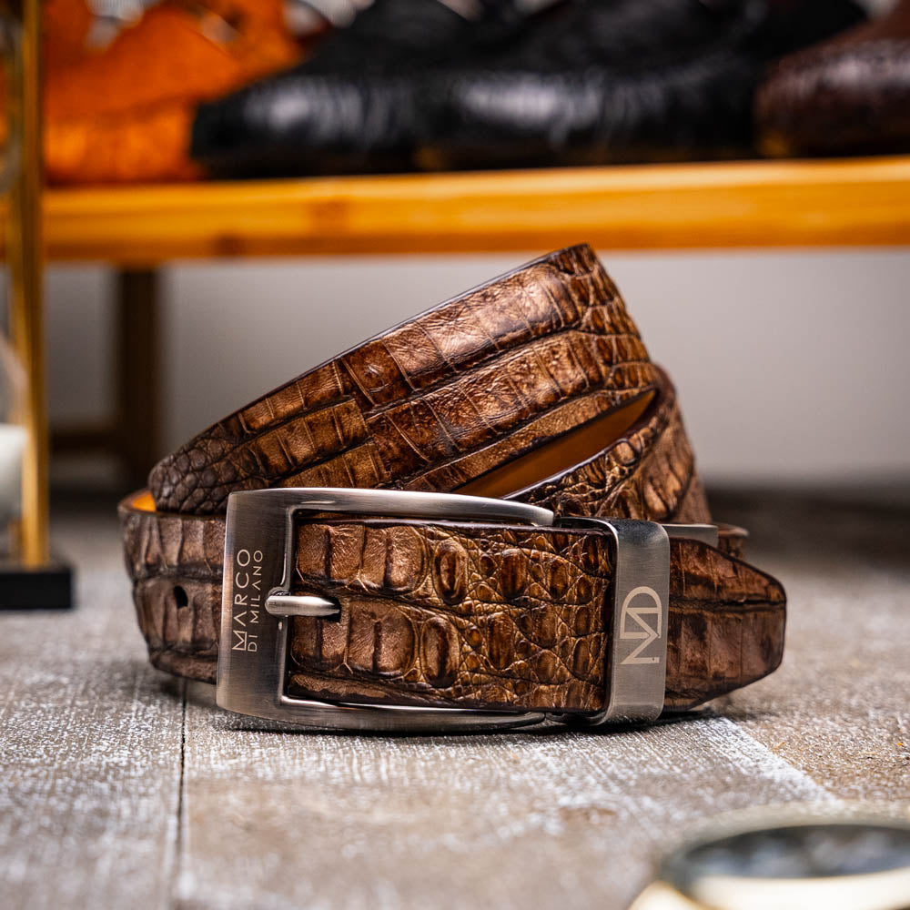 Marco Di Milano Silvio Belt Washed Brown - 44