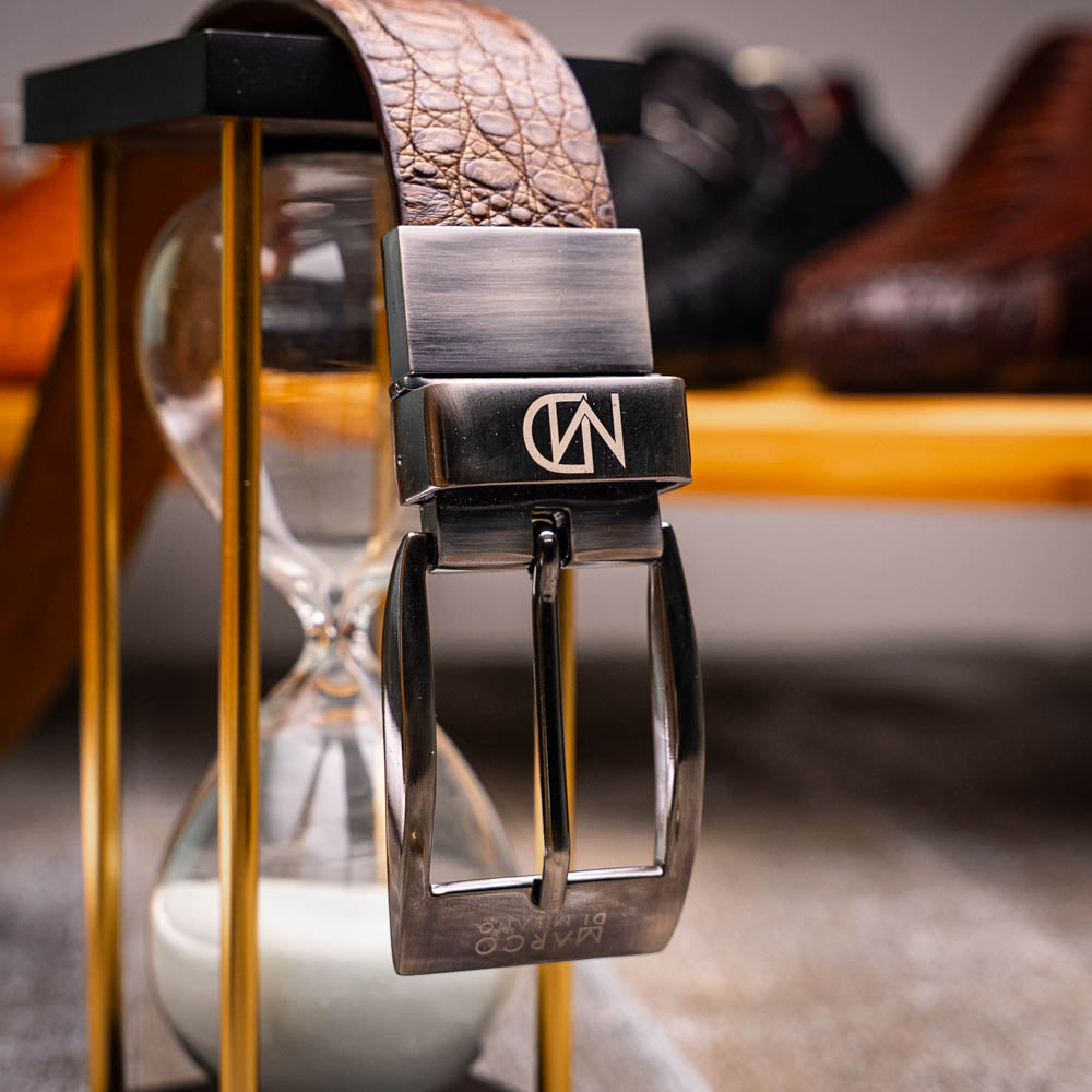 Marco Di Milano Silvio Belt Washed Brown - 44