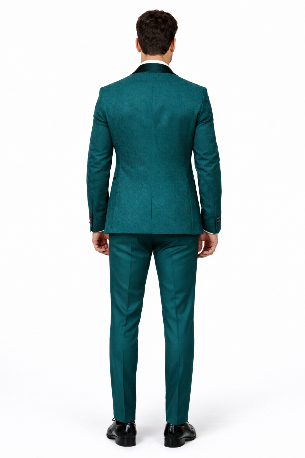 Single Breasted Suit - Hunter Wedding Tuxedo - 38 Short Jacket+32 Waist Adjustable 28to34)(Height: 5’4”to5’7”)(Neck 15-16.5)S-M)