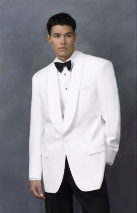 "Wholesale Mens Jackets - Wholesale Blazer - "White 1 Button Blazer