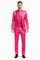 SKU#JA61711 Mens Shiny Blazer - Hot Pink Sateen Vested Suit-New Designer Collection