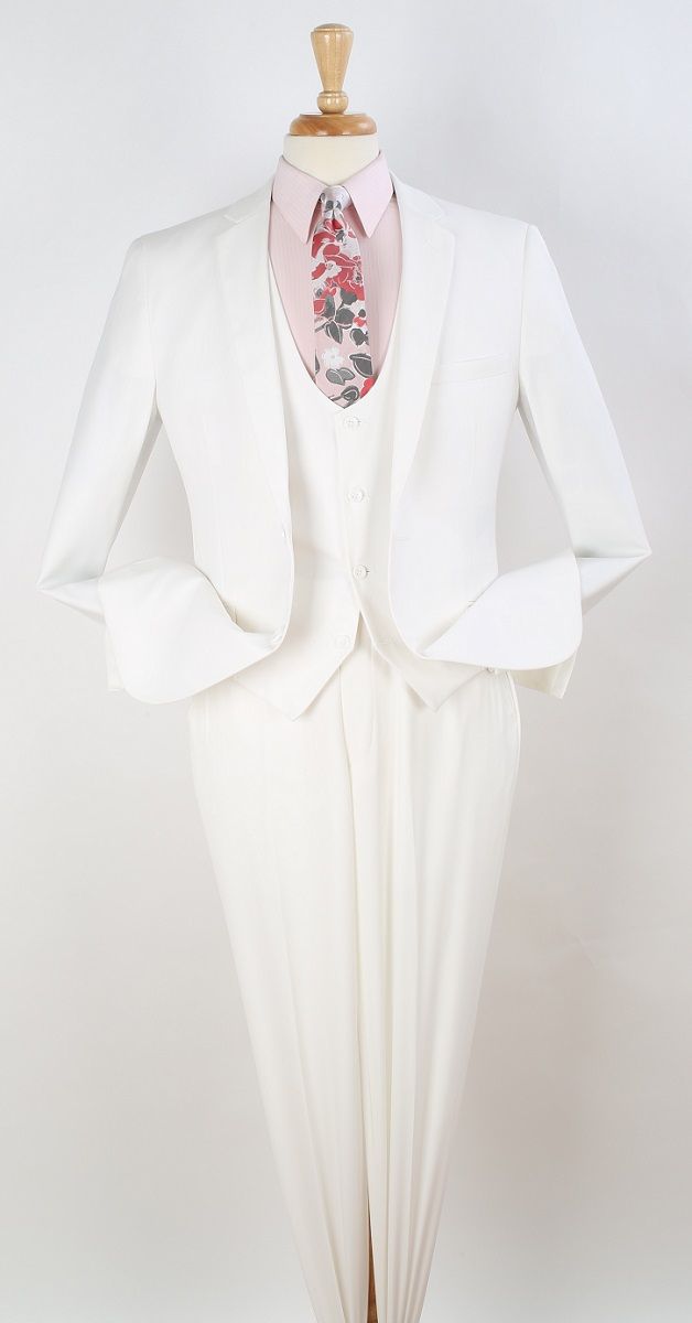 Royal Diamond Slim-Fit Men's 3-Piece Fashion Suit - 38 Short Jacket+32 Waist Adjustable 28to34)(Height: 5 4 to5 7 )(Neck  15-16.5)S-M)