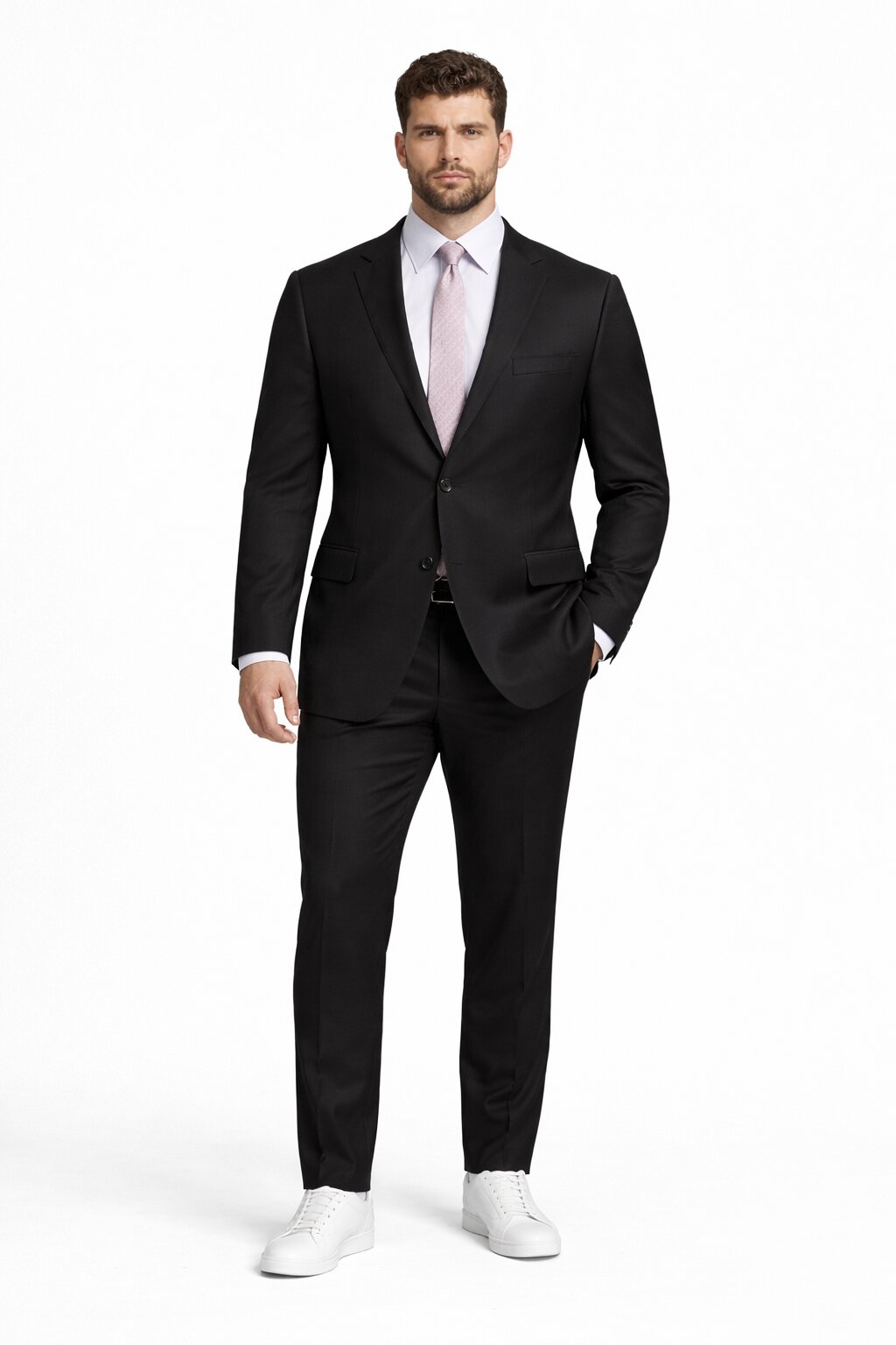 Slim Fit Tiglio Wool Suit – Modern Tailored Two-Piece Formal Suit - 34 Short or Extra Small