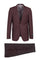 Tiglio Italian Suit - Real Wool Fabric Super 150's Porto Burgundy, Slim Fit Suit in Color Burgundy
