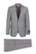 Tiglio Italian Suit - Real Wool Fabric Super 150's Porto Heather Gray, Slim Fit Suit in Color Gray