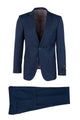 Tiglio Italian Suit - Real Wool Fabric Super 150's Porto Blue, Slim Fit Suit in Color Blue